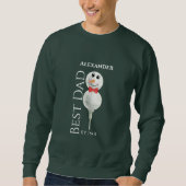 Sweatshirt Meilleur papa par Par : Golf Ball Snowman avec cra (Devant)