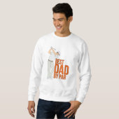 Sweatshirt Meilleur papa par rapport (Devant entier)
