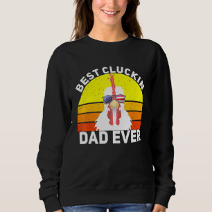 Sweatshirt Meilleur papa poulet américain qui ait jamais clig