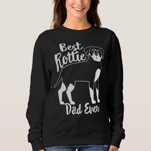 Sweatshirt Meilleur papa rouge Ever Rottweiler Dog Papa Cute  (Devant)