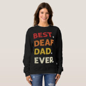 Sweatshirt Meilleur papa sourd jamais langue des signes améri (Devant entier)