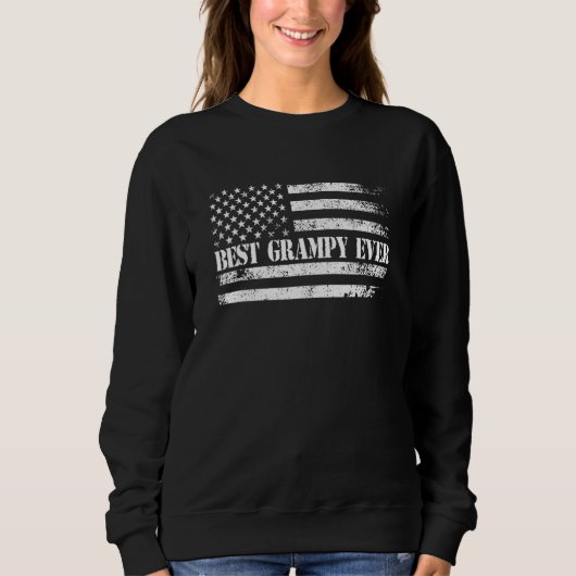Sweatshirt Meilleur Papi de tous les temps avec un drapeau am (Devant)