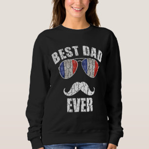 Sweatshirt Meilleur Père Français Jamais Patriotique Grand Pè