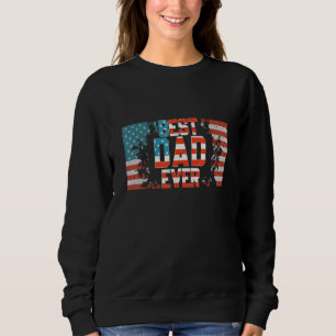 Sweatshirt Meilleur Père Jamais Avec Nous American Flag Indep