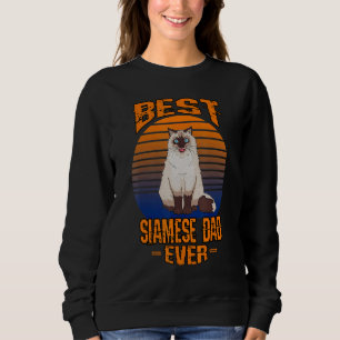 Sweatshirt Meilleur Père Siamais Jamais Chat Papa Grand Papa