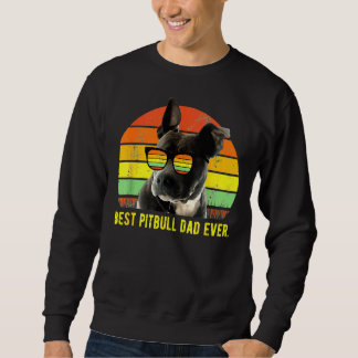 Sweatshirt Meilleur Pitbull Papa Jamais mignon Drôle Retro Su