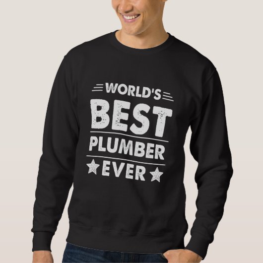 Sweatshirt Meilleur plombier du monde (Devant)