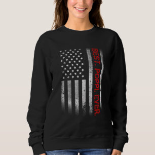 Sweatshirt Meilleur Poppi Jamais Vintage Drapeau Américain Po