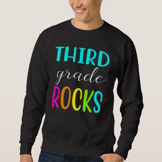 Sweatshirt Meilleur pour les élèves de 3e année 3e année Rock (Devant)