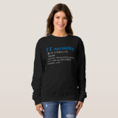 Sweatshirt Meilleur programme de définition de cybersécurité (Devant entier)
