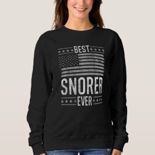 Sweatshirt Meilleur Ronfleur de Tous les Temps, Drapeau US Ré