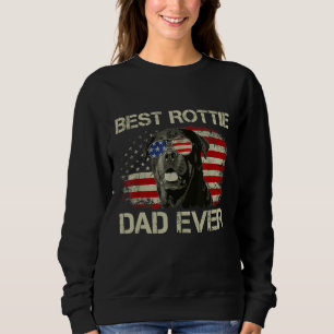 Sweatshirt Meilleur Rottie Papa Jamais Rottweiler Drapeau amé