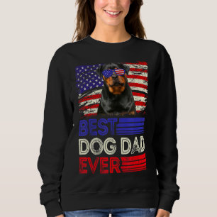 Sweatshirt Meilleur Rottweiler papa jamais American Flag Patr