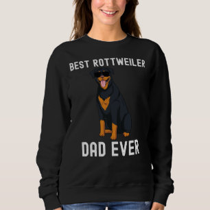 Sweatshirt Meilleur Rottweiler Papa Jamais Fête des pères Rot