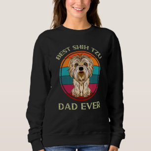 Sweatshirt Meilleur Shih Tzu Papa Jamais Anniversaire Présent