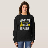 Sweatshirt Meilleur titre de poste de responsable RH du monde (Devant entier)