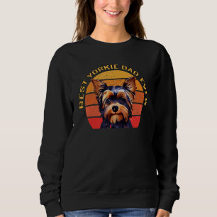 Sweatshirt Meilleur Yorkie Papa Jamais Vintage les années 70 