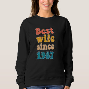 Sweatshirt Meilleure épouse depuis les noces de 1987 femmes f
