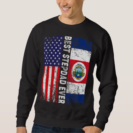 Sweatshirt Meilleure Fête des pères jamais Stepdad Costa Rica (Devant)