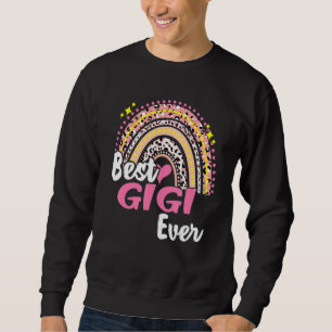Sweatshirt Meilleure Gigi Jamais Drôle Léopard Rose Mères Arc