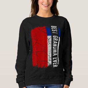 Sweatshirt Meilleure grand-mère chilienne Drapeau du Chili Fê