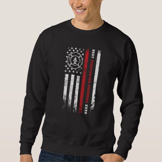 Sweatshirt Meilleure Grand-mère Pompière de Tous les Temps (Devant)