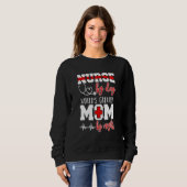 Sweatshirt Meilleure infirmière par jour Meilleure maman par  (Devant entier)