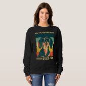 Sweatshirt Meilleure maman Dachshund Jamais Vintage Retro Fêt (Devant entier)