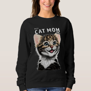 Sweatshirt Meilleure maman de chat jamais présent pour les fe