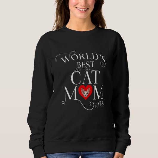 Sweatshirt Meilleure Maman de Chat Sphynx au Monde Chat Sph (Devant)