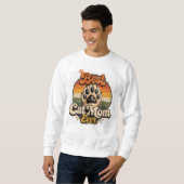 Sweatshirt Meilleure maman de chat T-Shirt (Devant entier)