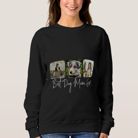 Sweatshirt Meilleure maman de chien jamais - Collage personna (Devant)