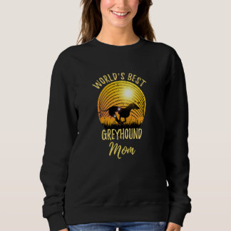 Sweatshirt Meilleure maman Greyhound du monde Vintage Greyhou