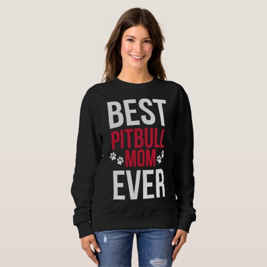 Sweatshirt Meilleure maman Pitbull jamais maman Pitbull (Devant entier)