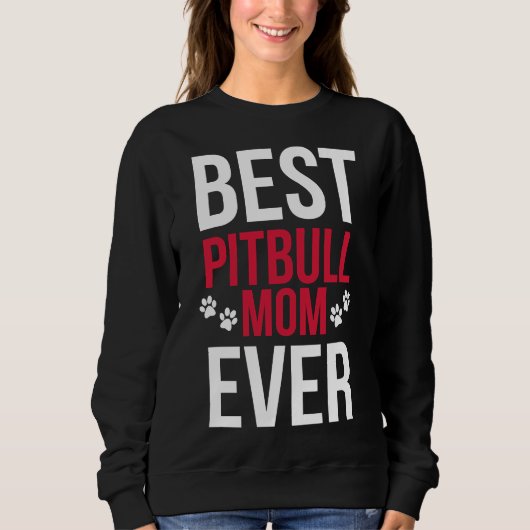 Sweatshirt Meilleure maman Pitbull jamais maman Pitbull (Devant)