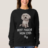 Sweatshirt Meilleure Maman Poochon Pour Bichon Cross Poodle L (Devant)
