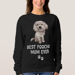 Sweatshirt Meilleure Maman Poochon Pour Bichon Cross Poodle L