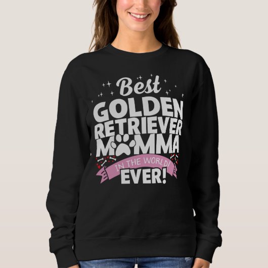 Sweatshirt Meilleure mère rétrieuse d'or (Devant)