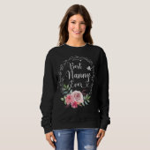 Sweatshirt Meilleure nounou jamais femmes déco fleurs nounou (Devant entier)
