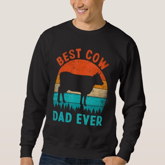 Sweatshirt Meilleure vache Papa Ever Vache Ferme agricole Rét (Devant)