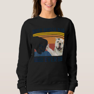 Sweatshirt Meilleures Fêtes des pères de chiens de taureaux p
