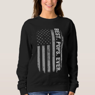 Sweatshirt Meilleures Fêtes des pères de drapeau américain Vi