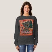 Sweatshirt Meilleures moustaches ! Drôle de chat de Noël (Devant entier)