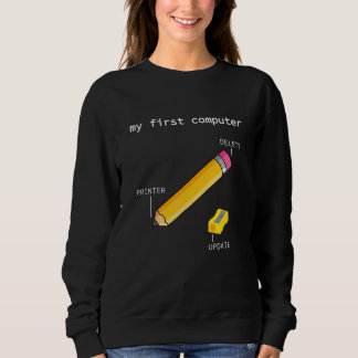 Sweatshirt Mein erster Computer Calculator Printer  Gamer Inf