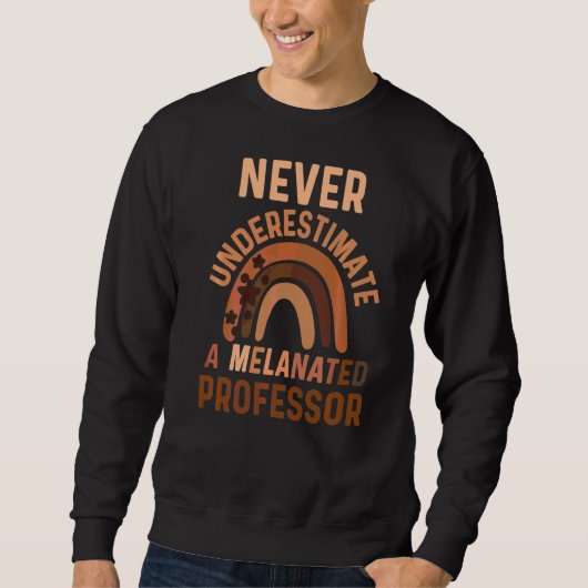 Sweatshirt Melanated Black Educator College Professeur Bohemi (Devant)