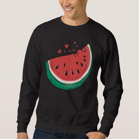 Sweatshirt Mélange de pastèque Melon saison de vacances d'été (Devant)