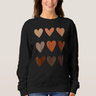 Sweatshirt Melanin Peau Tone Coeurs Be Kind Black History M