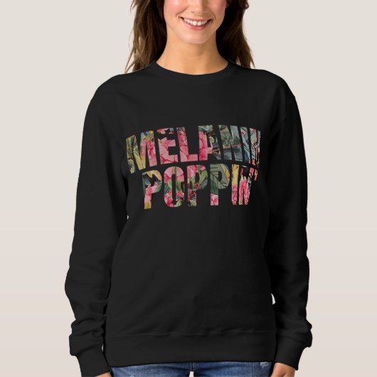 Sweatshirt Melanin Poppin African American Pride aquarelle f (Devant)