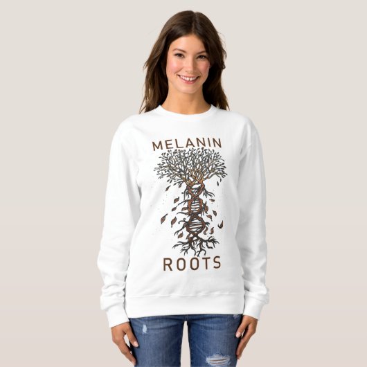 Sweatshirt Melanin Roots Black History Pride Noir (Devant entier)