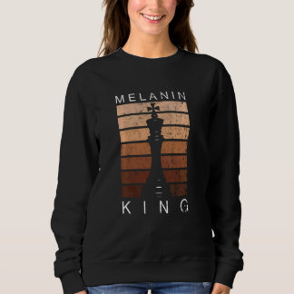 Sweatshirt Melanin Shades Black King Histoire Mois d'échecs V